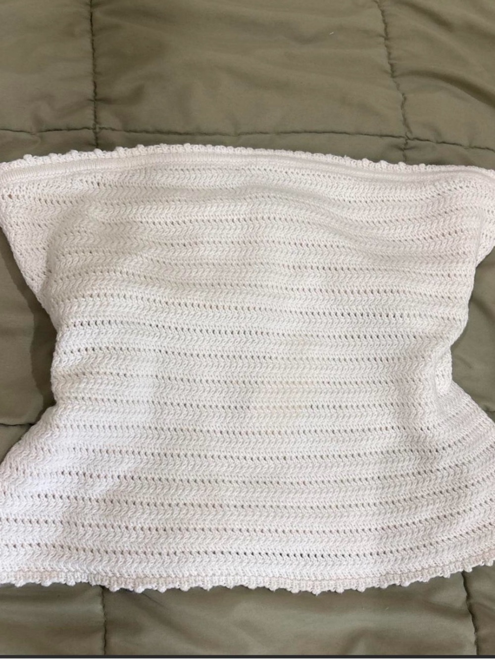 Abercrombie & Fitch White Crochet Strapless Tube Top